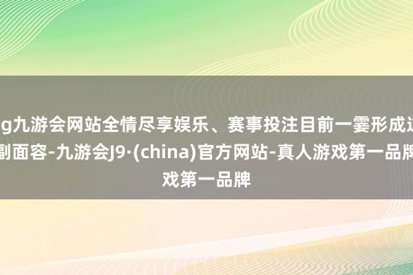 ag九游会网站全情尽享娱乐、赛事投注目前一霎形成这副面容-九游会J9·(china)官方网站-真人游戏第一品牌
