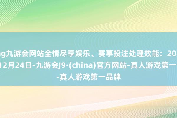 ag九游会网站全情尽享娱乐、赛事投注处理效能：2024年12月24日-九游会J9·(china)官方网站-真人游戏第一品牌
